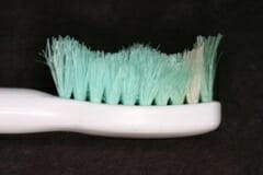 Used toothbrush head