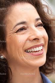 Middle aged woman smiling