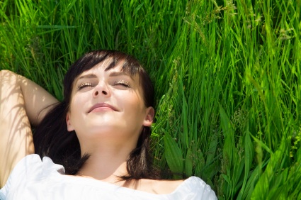 A young woman relaxed from sedation dentistry.